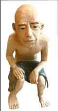 1200   - Zittende man / hg 53 - br 23 cm